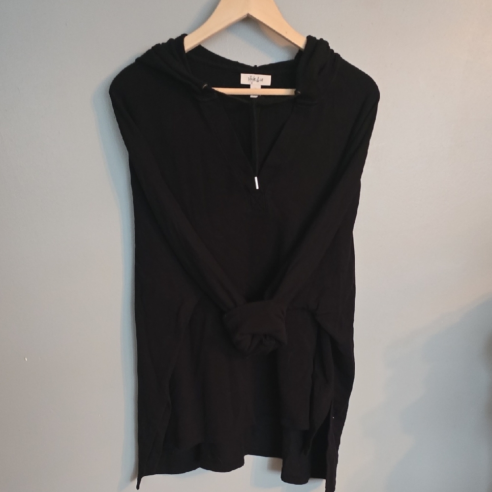 Style & Co Black Tunic Sweatshirt